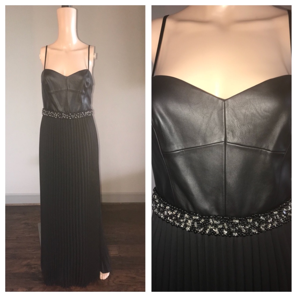 NWT Laundry by Shellie Segal Mixed Media Black Gown size 4 - Picture 3 of 6